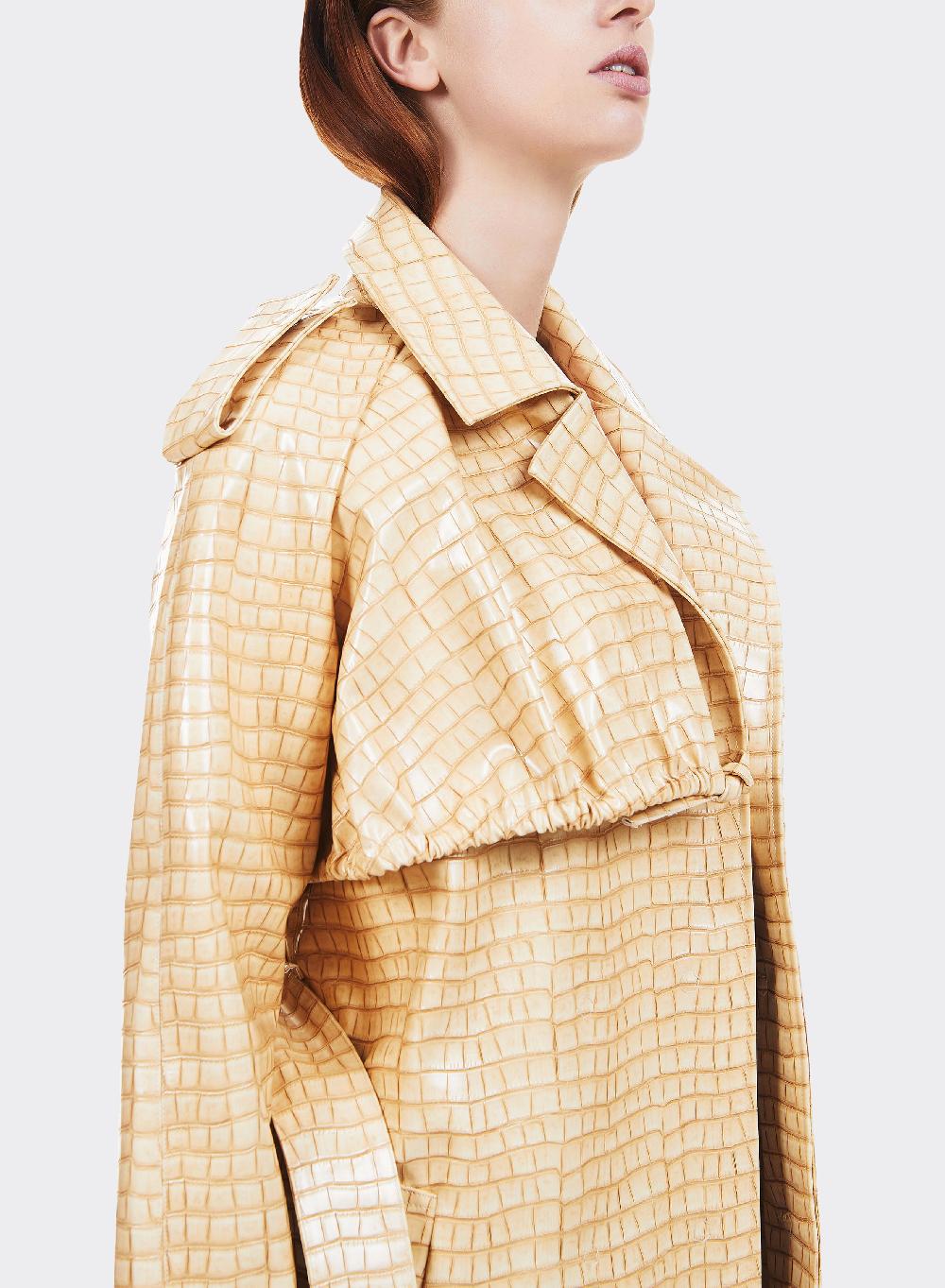 Themoirè TRENCH VEGAN CROCO BEIGE Offerta Pasqua