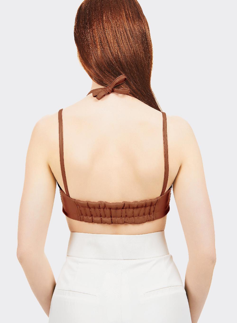 Themoirè BRALETTE VEGAN FABRIC BROWN Offerta Giorno del Papà