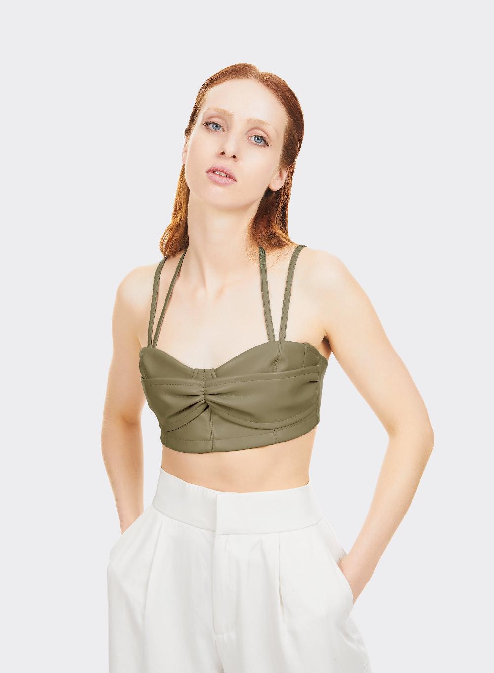 Themoirè BRALETTE VEGAN FABRIC MILITARY Offerta San Valentino