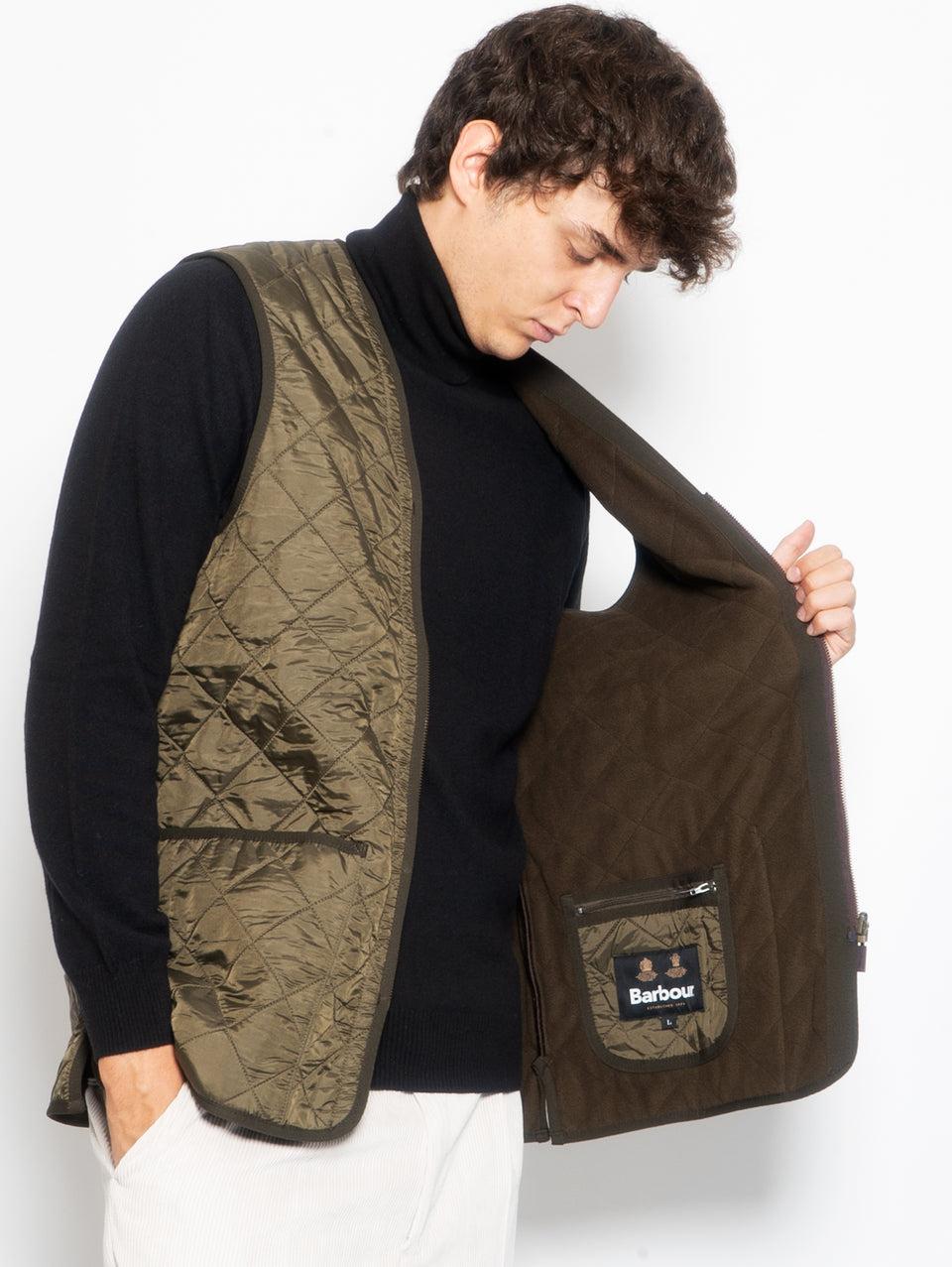 BARBOUR Gilet trapuntato Polarquilt Verde Offerte giornaliere