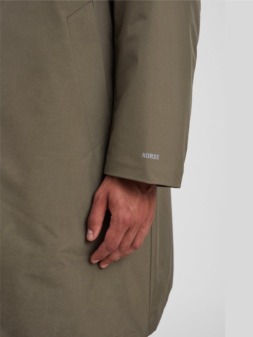 NORSE PROJECTS Cappotto Impermeabile in Membrana Verde Enormi risparmi