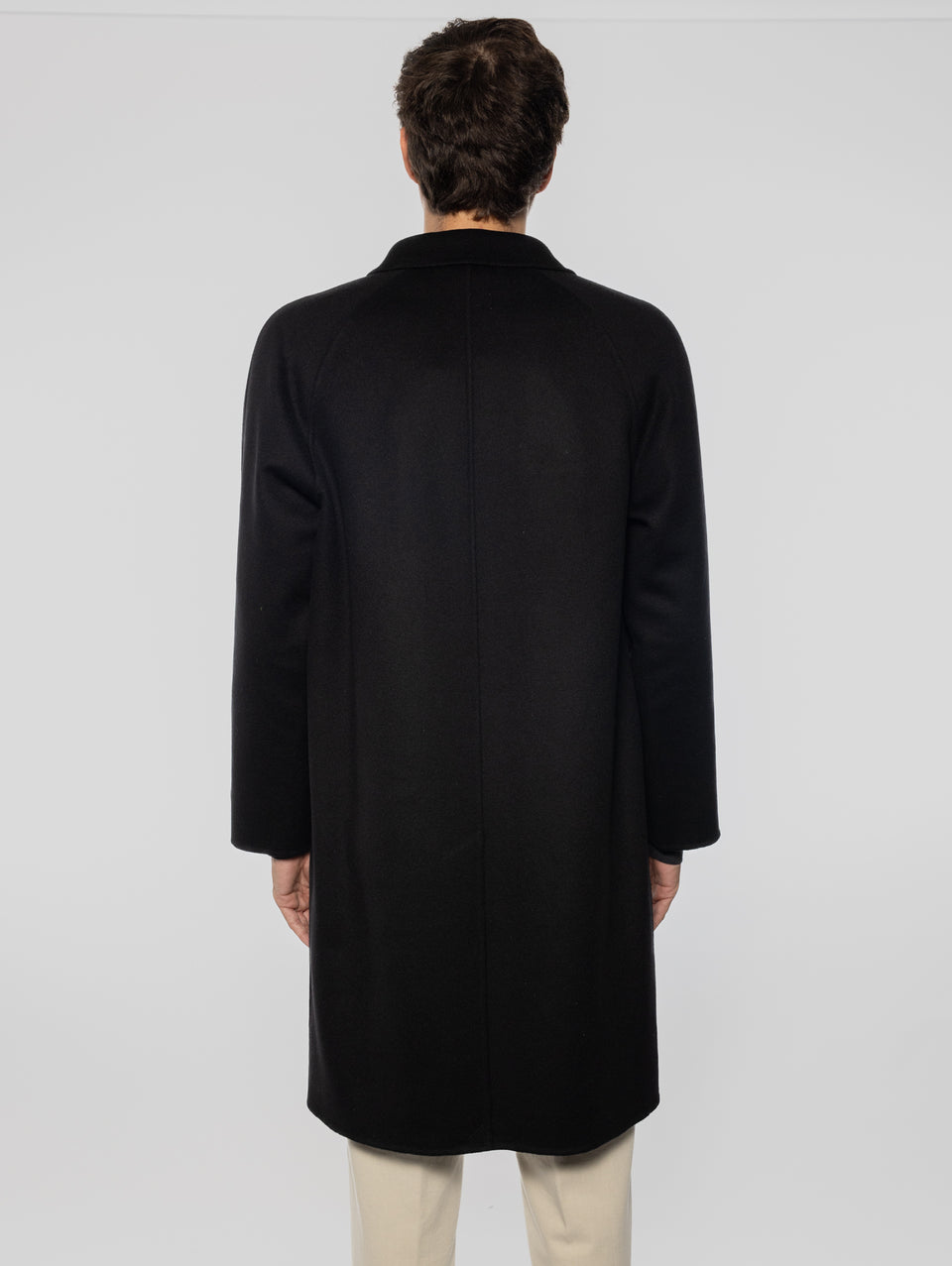 PALTò Cappotto Lungo in Double Marcello Nero Prezzo basso