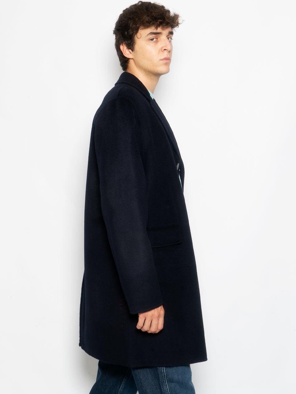 AMARANTO Cappotto Monopetto Tre Quarti Navy ACQUISTA ORA