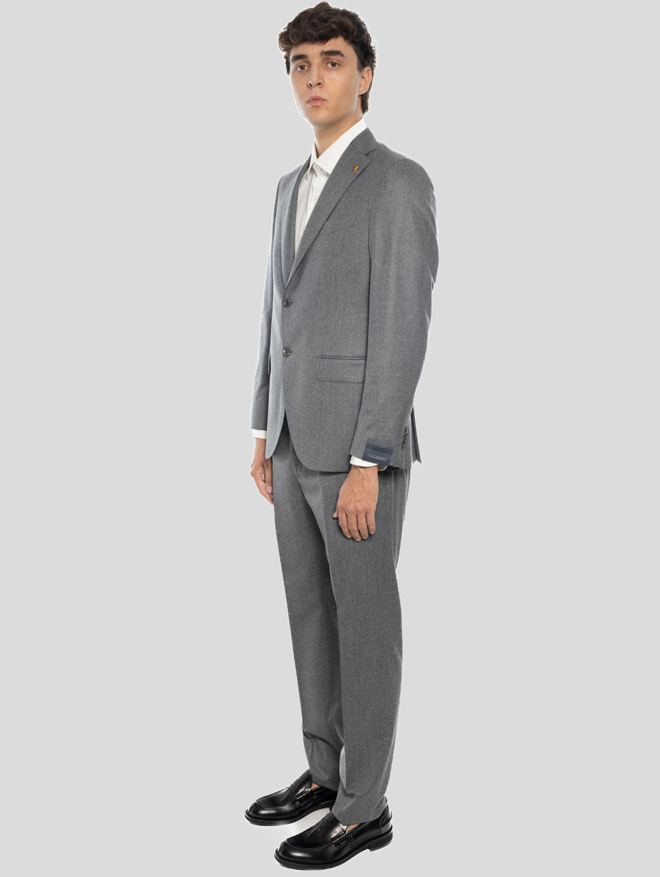 SARTORIA LATORRE Completo in Lana Grigio Melange Sostegno trimestrale
