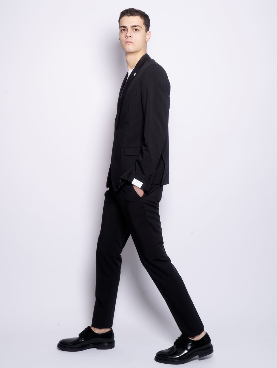 MANUEL RITZ Completo Drop 9 in Techno Viscosa Nero 50% di sconto con spedizione gratuita