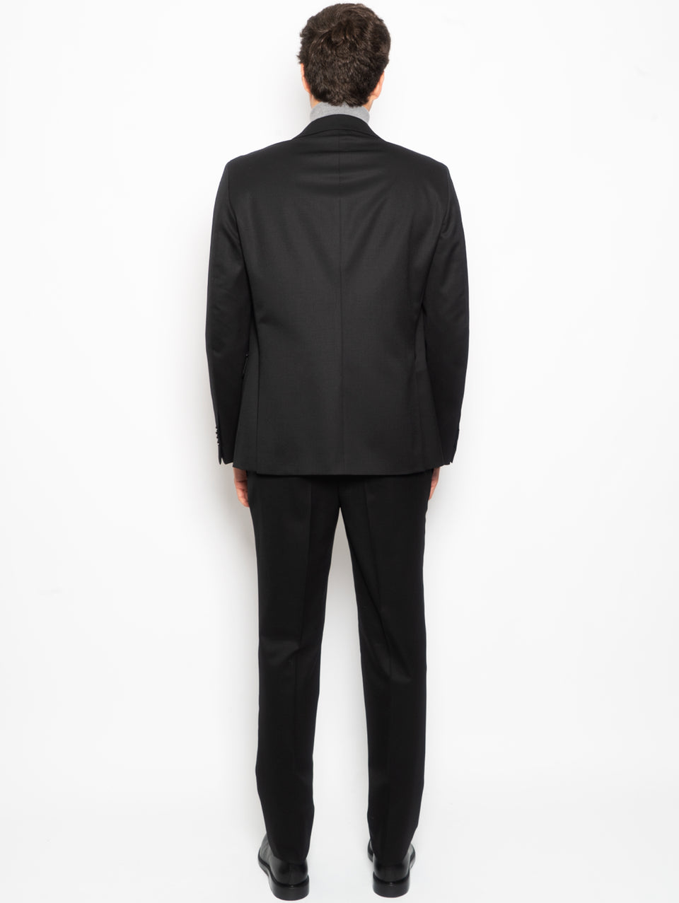 PAOLONI Completo in Lana Stretch Slim Nero In vendita