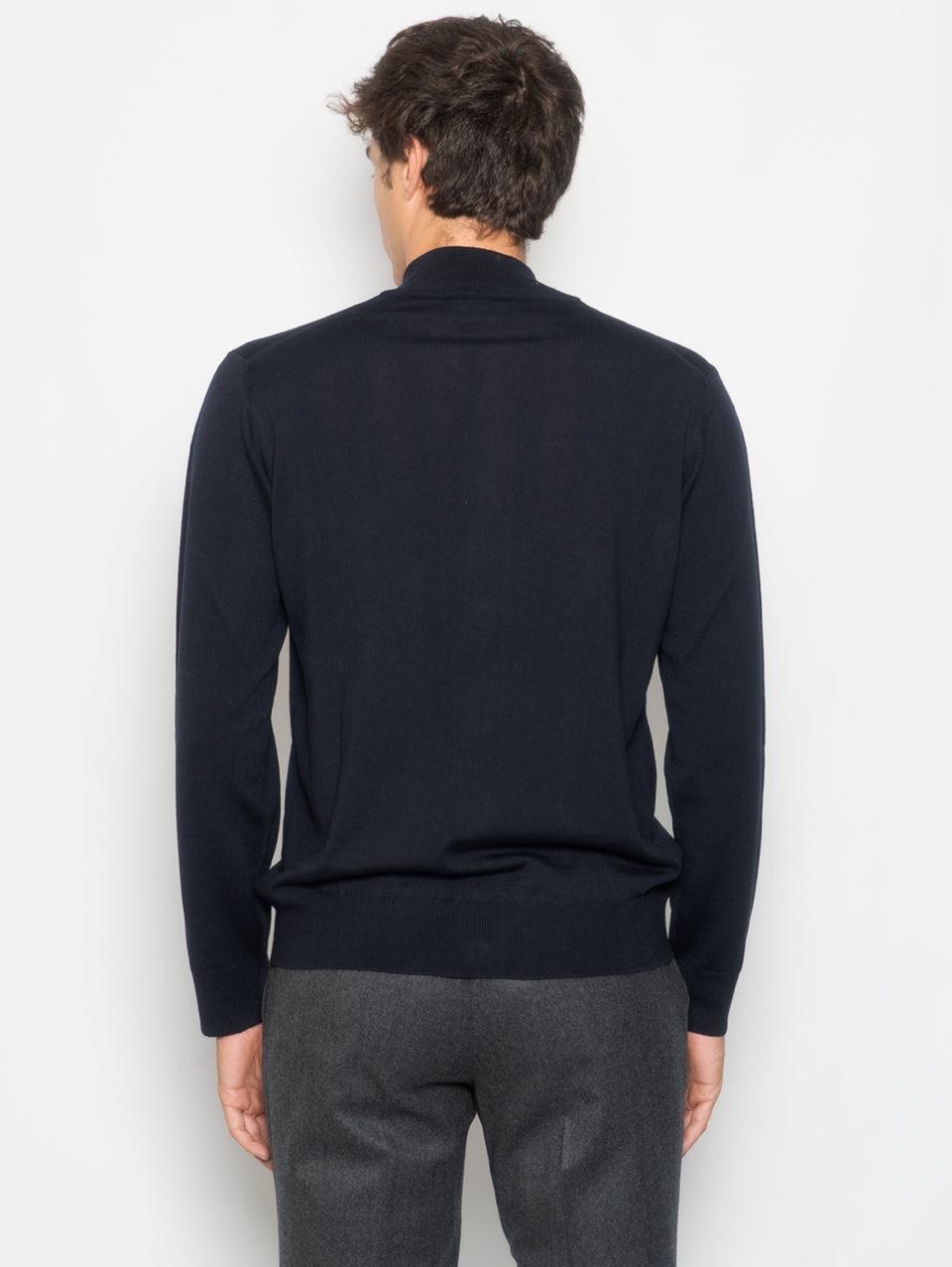 ALPHA STUDIO Cardigan con Bottoni in Merinos Blu Pezzi Unici