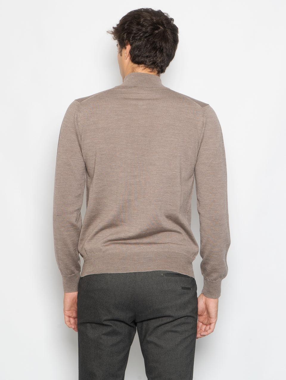 ALPHA STUDIO Cardigan con Bottoni in Merinos Greige Soddisfazione Garantita