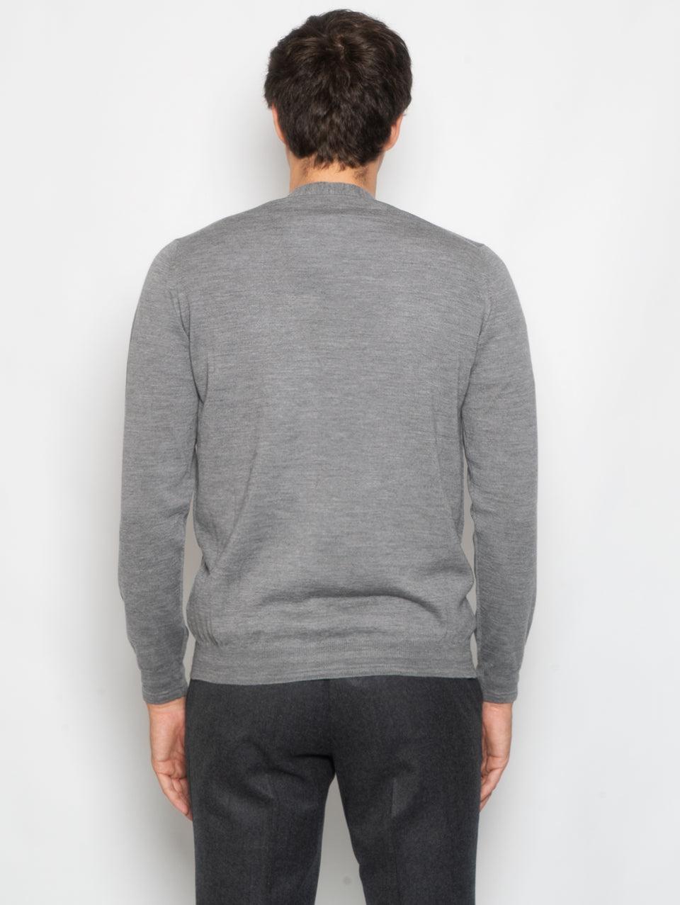 ALPHA STUDIO Cardigan con Taschino in Merinos Grigio Negozi Online