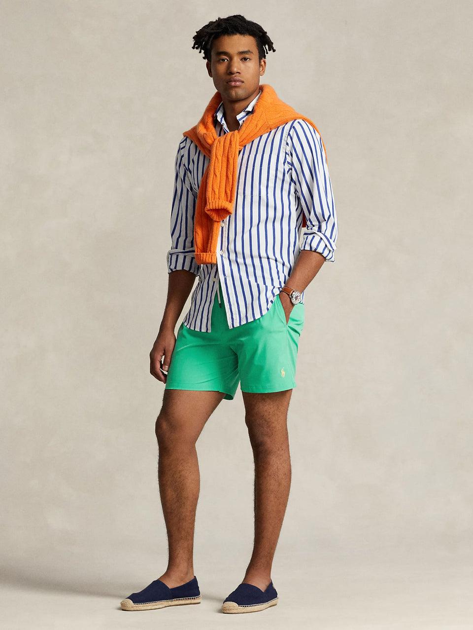 RALPH LAUREN Boxer da Mare Stretch Verde Menta Offerta