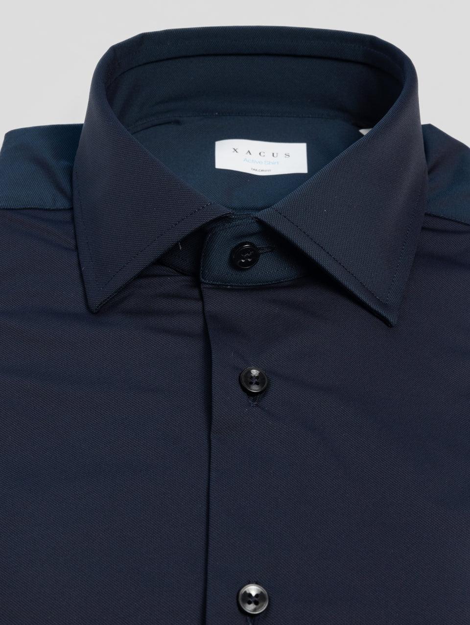 XACUS Camicia Active Shirt in Twill Blu Negozio
