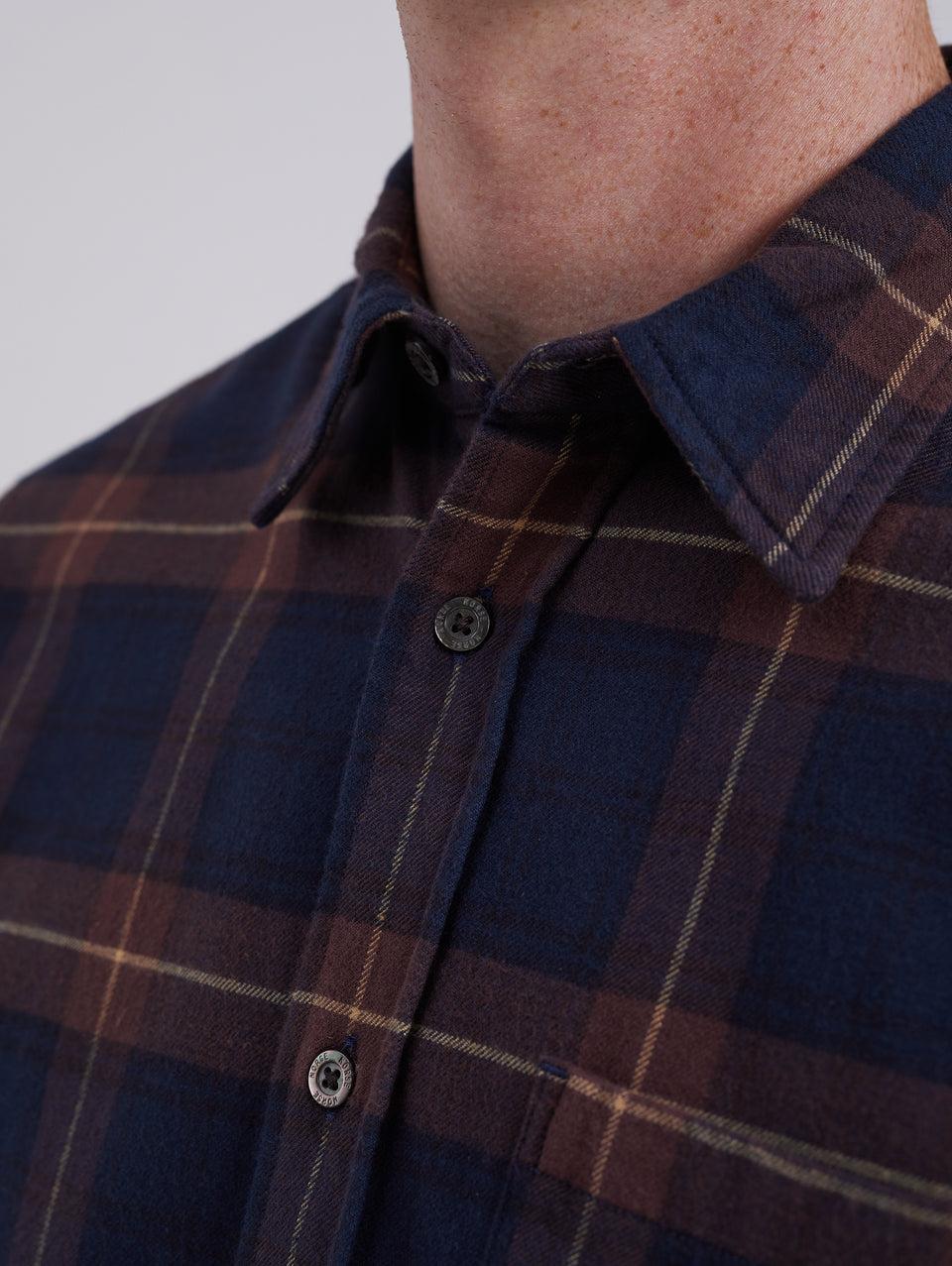 NORSE PROJECTS Camicia in Flanella a Quadri Check Osvald Vino Moda