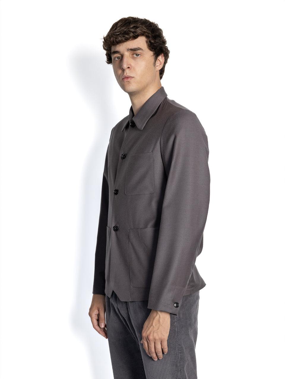 BARENA VENEZIA Overshirt in Flanella Malva Offerta esclusiva