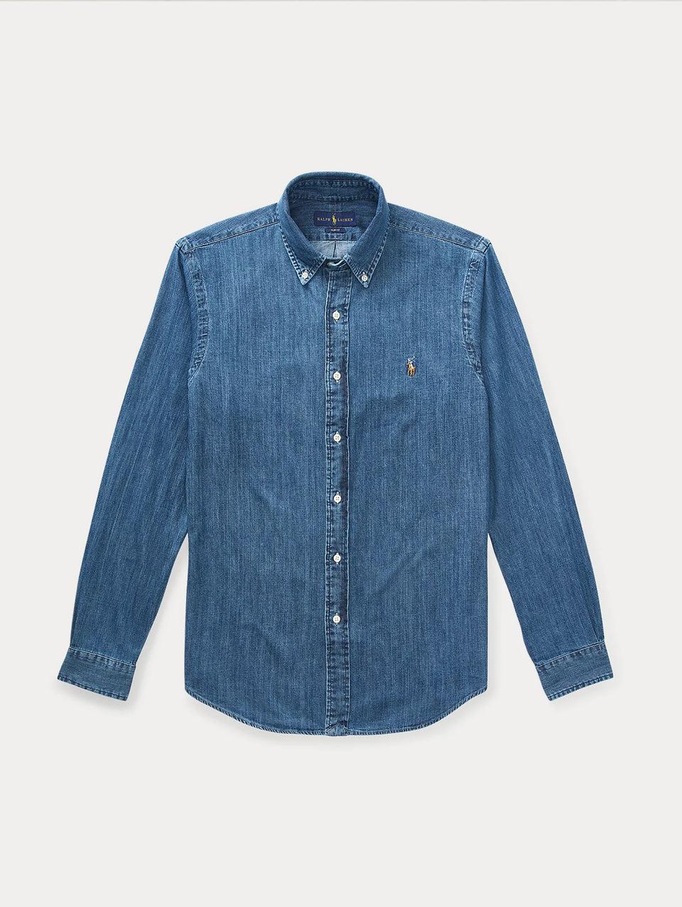 RALPH LAUREN Camicia in Denim Blu Vendite stagionali