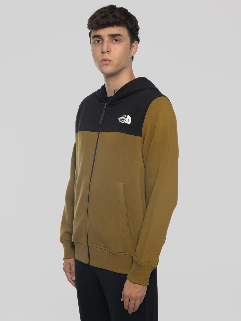 THE NORTH FACE Felpa con Cappuccio e Cerniera Verde Offerta natalizia