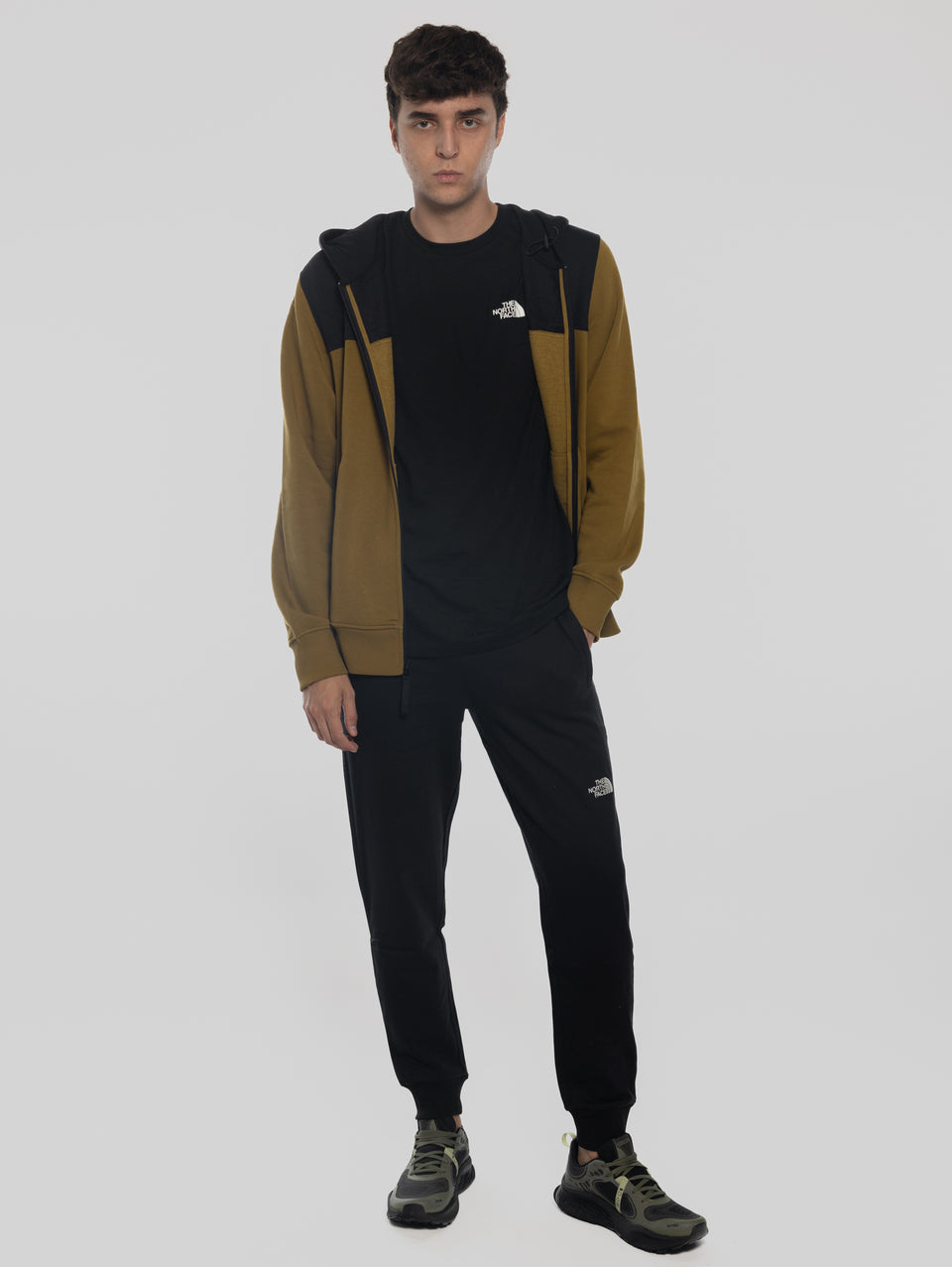 THE NORTH FACE Felpa con Cappuccio e Cerniera Verde Offerta natalizia