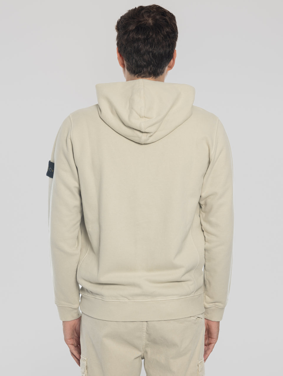 STONE ISLAND Felpa Full Zip in Cotone Organico Stucco Offerta San Valentino