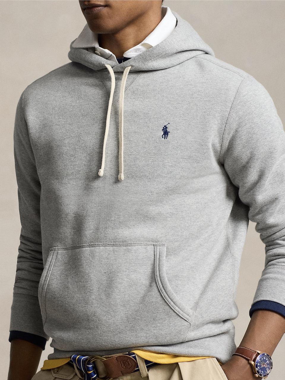 RALPH LAUREN Felpa con Cappuccio Grigio Offerta temporanea