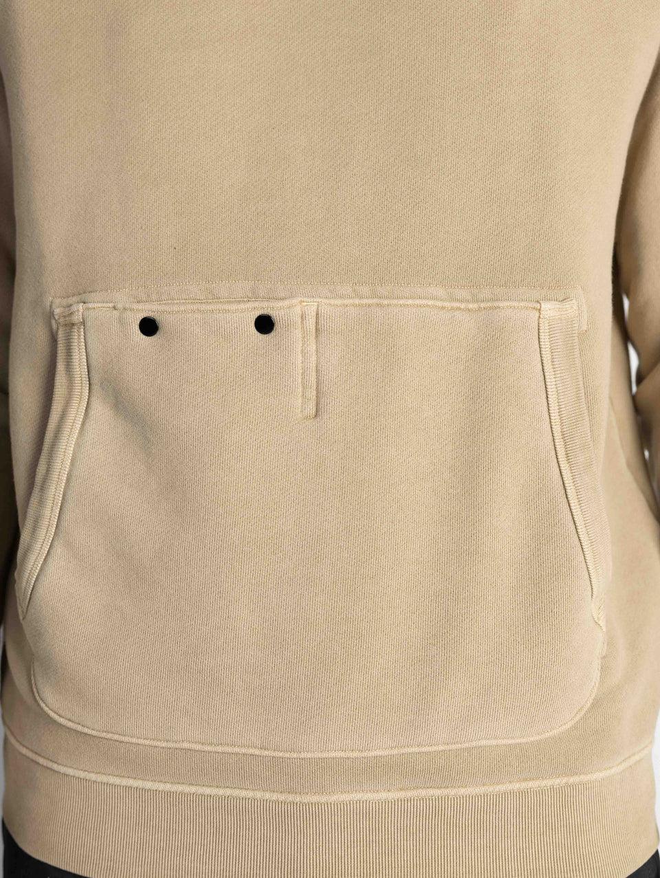 STONE ISLAND Felpa con Cappuccio e Tasca Marsupio Biscotto Liquidazione