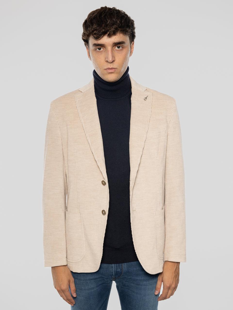 PAOLONI Giacca in Velluto a Coste Beige Offerte speciali