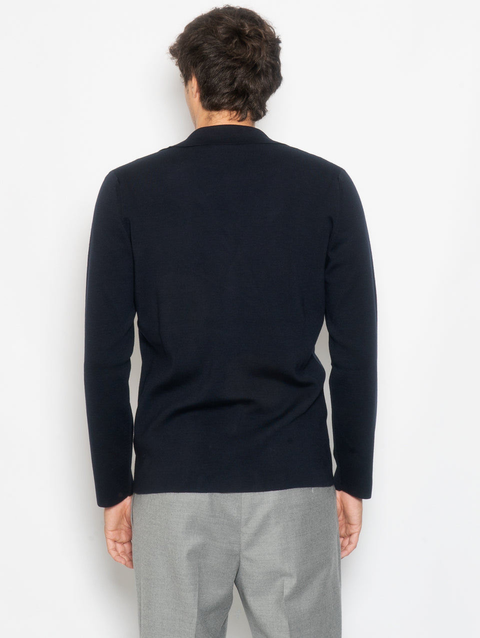 ALPHA STUDIO Giacca in Maglia di Lana Extrafine Blu Notte Ultimi tre giorni