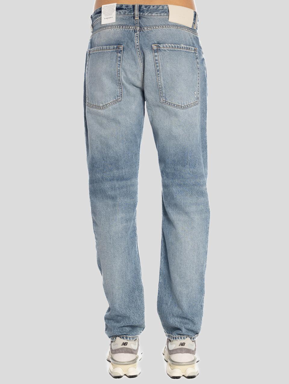 ICON DENIM Jeans Gamba Larga Kanye Blu Black Friday Prezzi