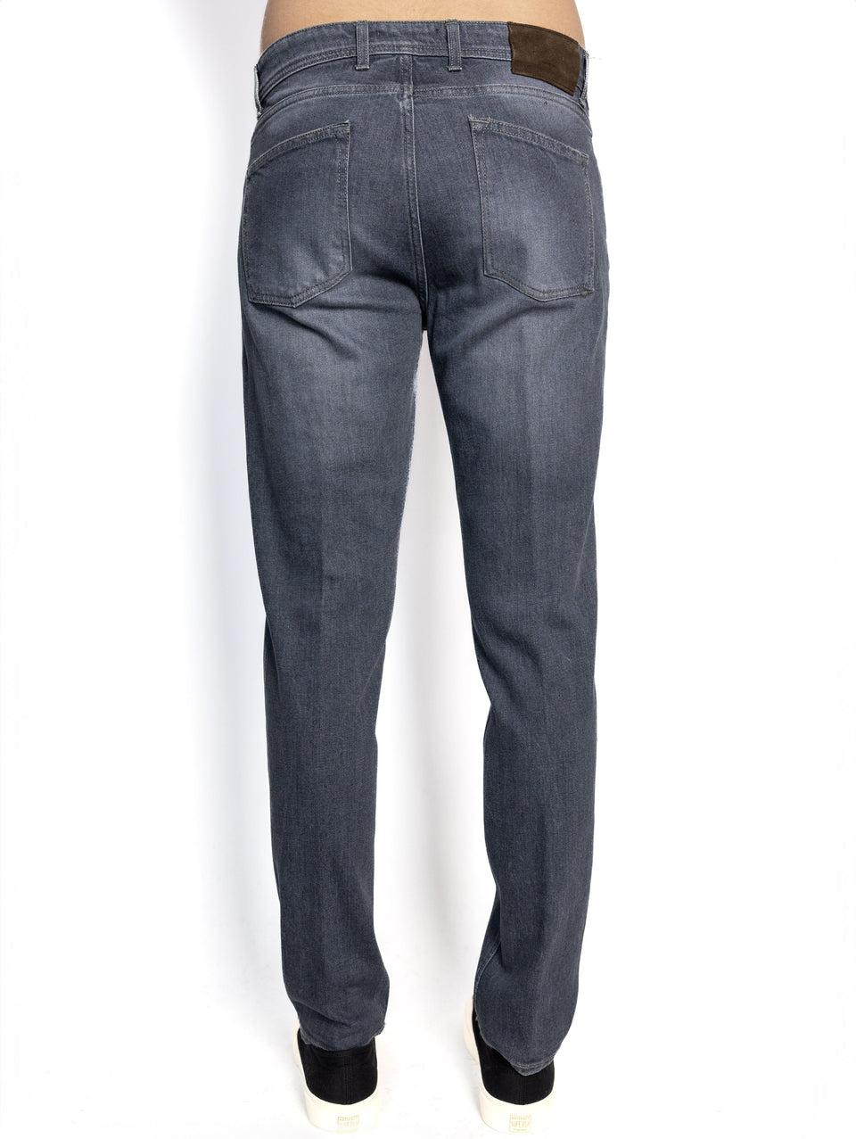 BRIGLIA 1949 Pantaloni in Denim Elasticizzato Grigio Nuovo