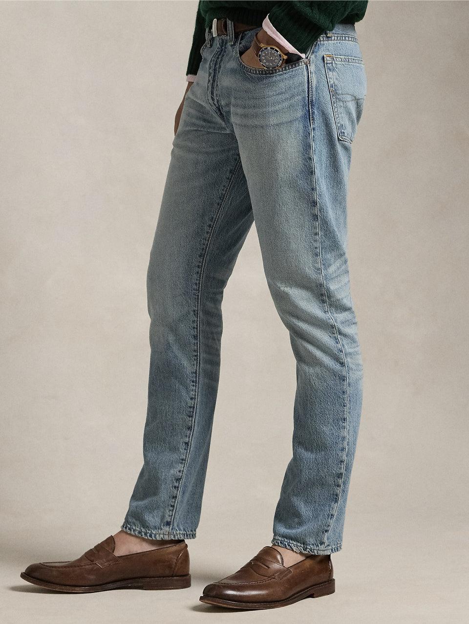 RALPH LAUREN Jeans Parkside con Effetto Invecchiato Blu Qualità