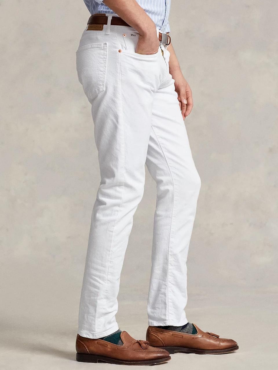 RALPH LAUREN Jeans Sullivan in Cotone Bull Slim Fit Bianco Pezzi Unici