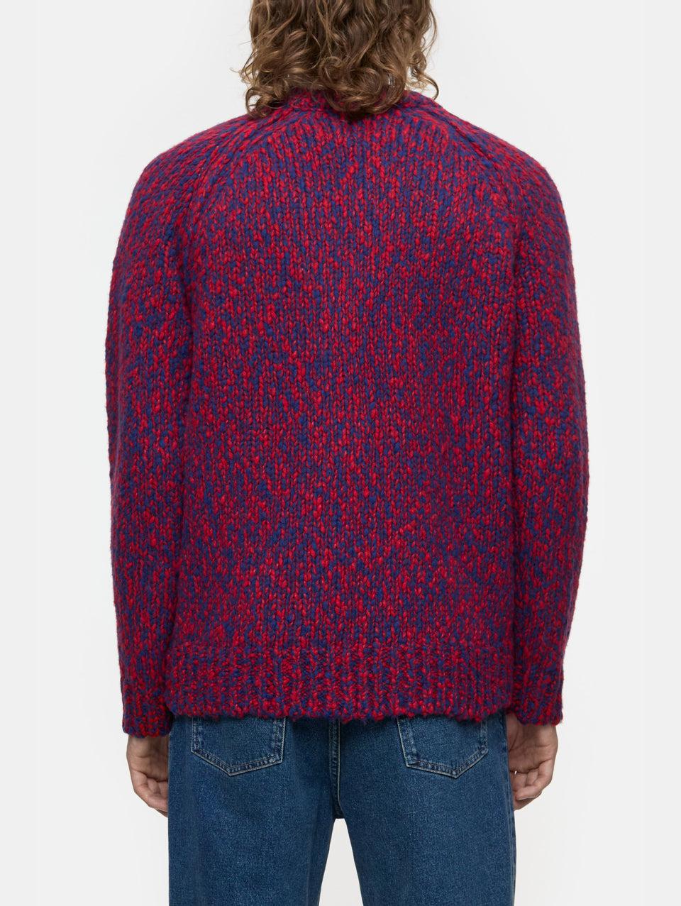 CLOSED Maglione in Lana Mouliné Rosso/Blu Shopping Online