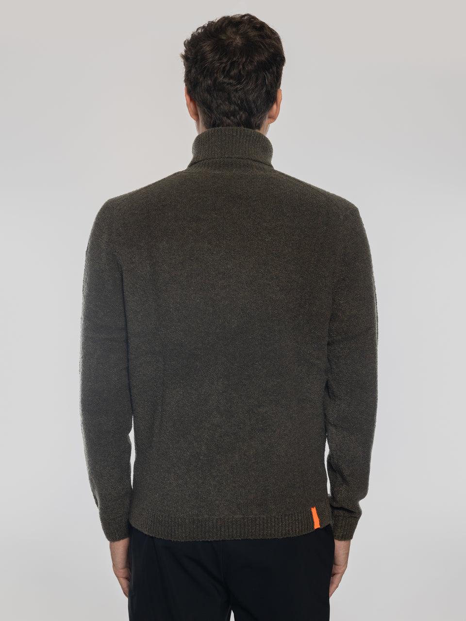 RRD Maglia Dolcevita in Lana Bouclé Militare Affare Del Giorno