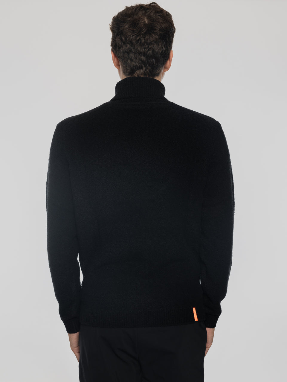 RRD Maglia Dolcevita in Lana Bouclé Nero Prezzo Ridotto
