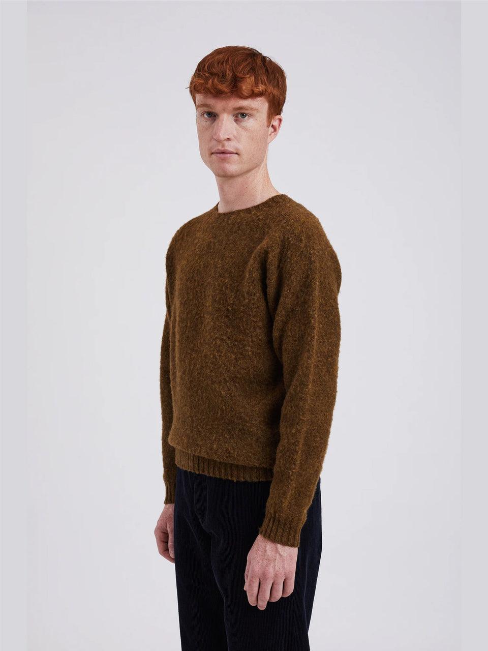 NORSE PROJECTS Maglia Girocollo in Lana Scozzese Birnir Oliva Hotsell