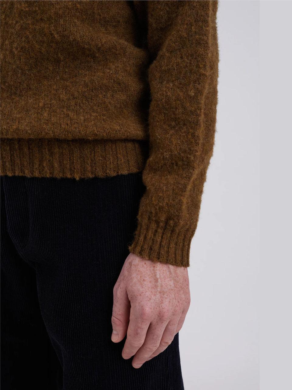 NORSE PROJECTS Maglia Girocollo in Lana Scozzese Birnir Oliva Hotsell