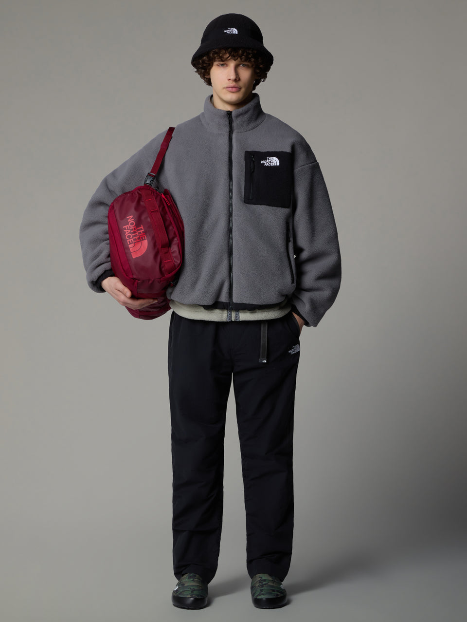 THE NORTH FACE Giacca da Uomo in Pile Reversibile Yumiori Grigio/Nero Flash Sale