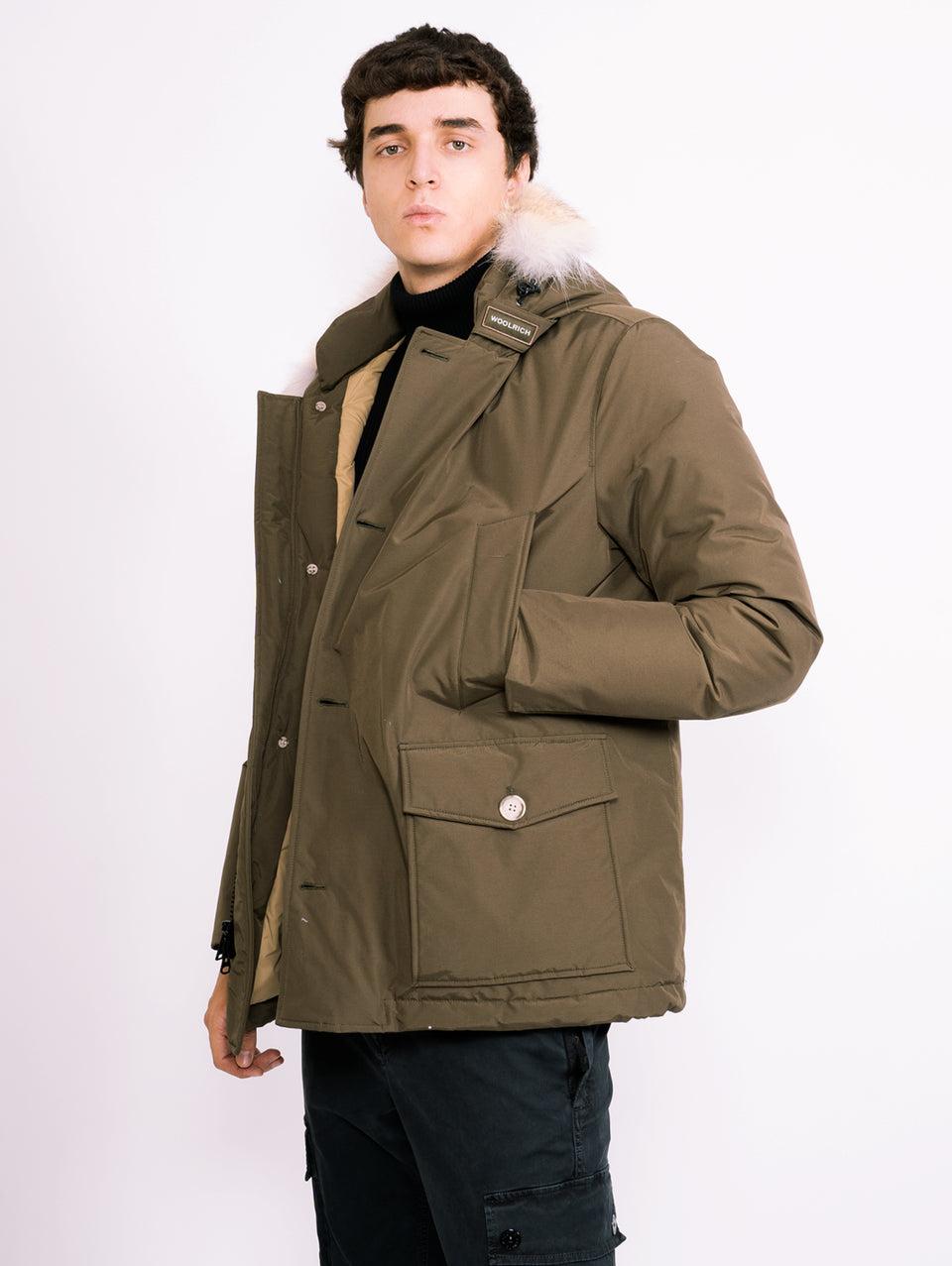 WOOLRICH Giaccone Anorak in Ramar Verde Offerta Pasqua