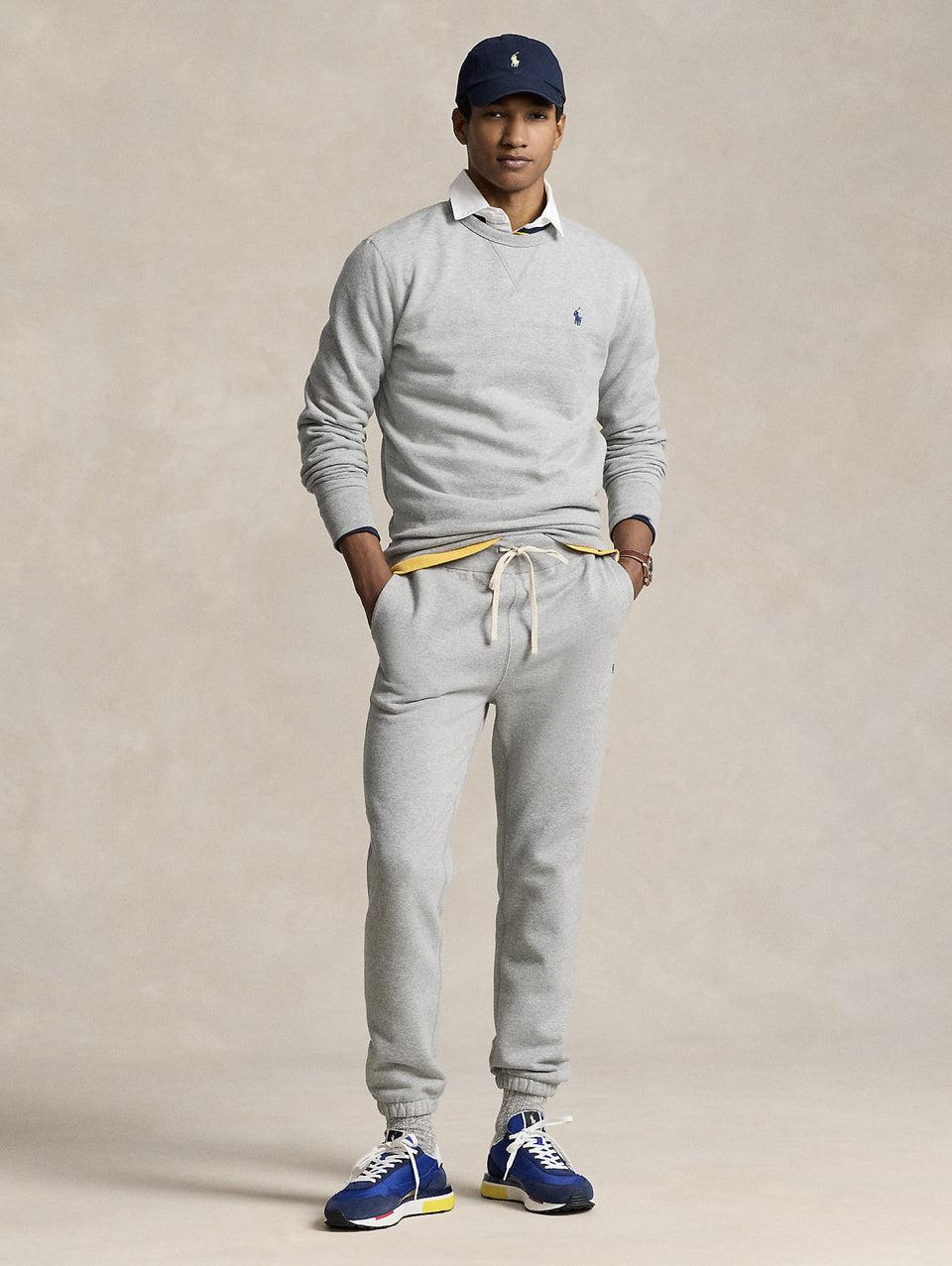 RALPH LAUREN Pantaloni Joggers in Misto Cotone Grigio Smaltimento dello stoccaggio
