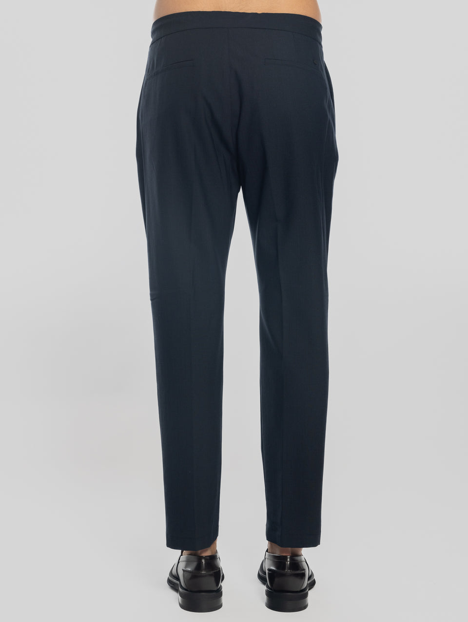 CLOSED Pantaloni con Coulisse in Fresco Lana Blu Vendita calda