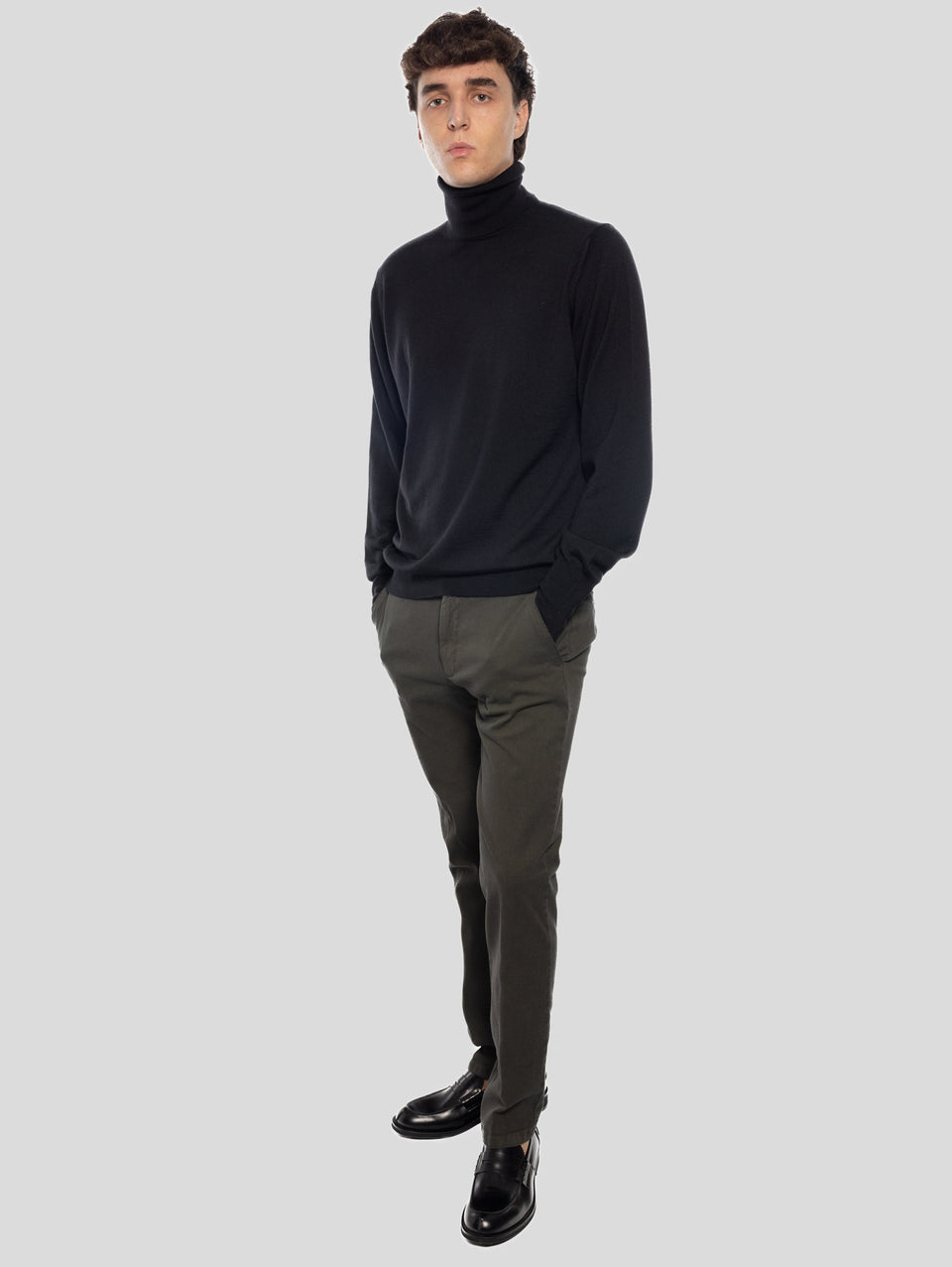 BRIGLIA 1949 Pantaloni Slim in Cotone Armaturato Verde Latest fashion
