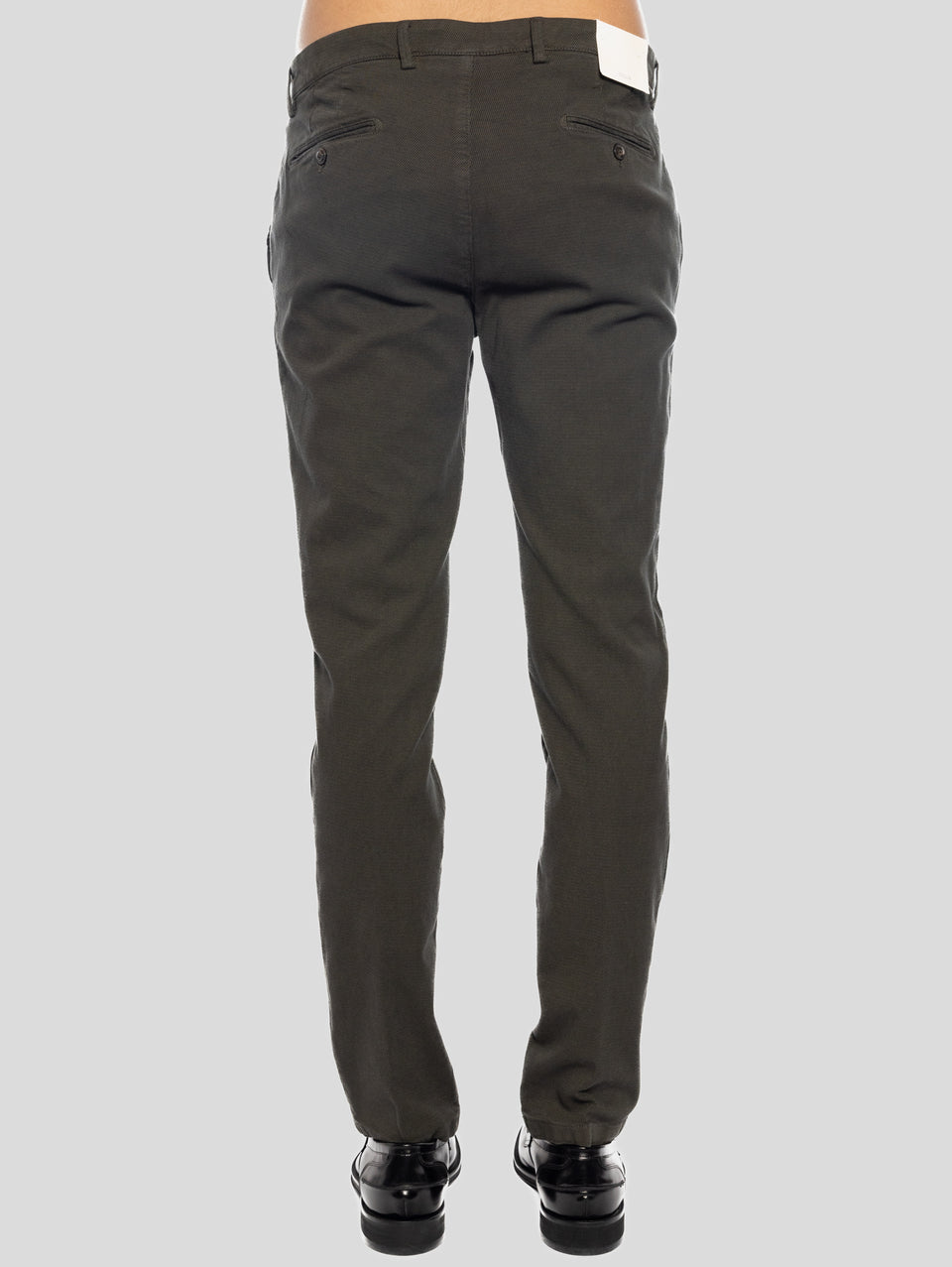BRIGLIA 1949 Pantaloni Slim in Cotone Armaturato Verde Latest fashion