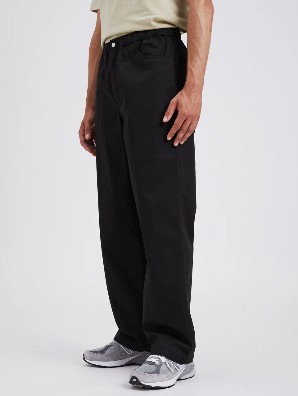 NORSE PROJECTS Pantaloni con Coulisse in Micro Twill Nero Grandi sconti