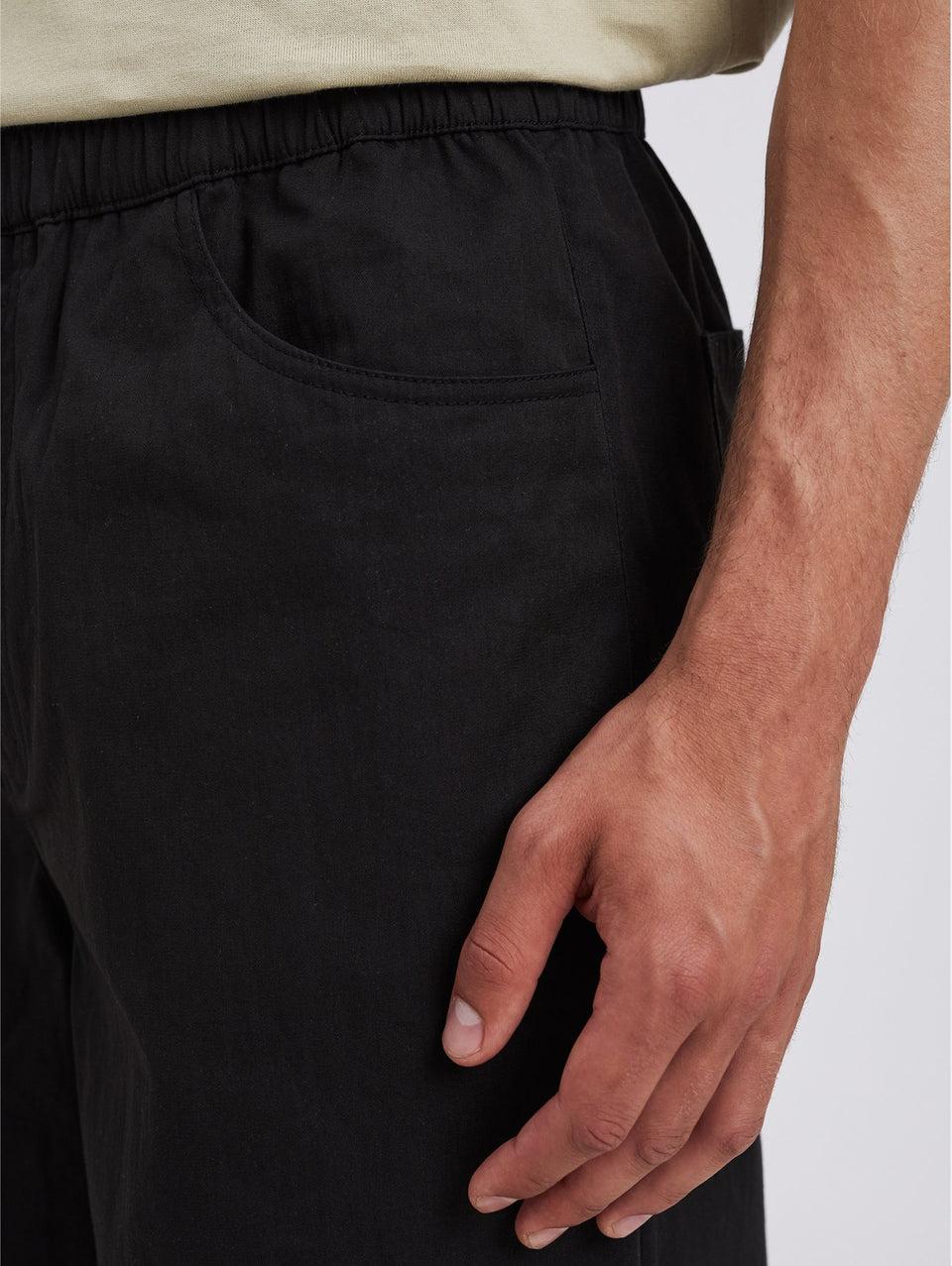 NORSE PROJECTS Pantaloni con Coulisse in Micro Twill Nero Grandi sconti