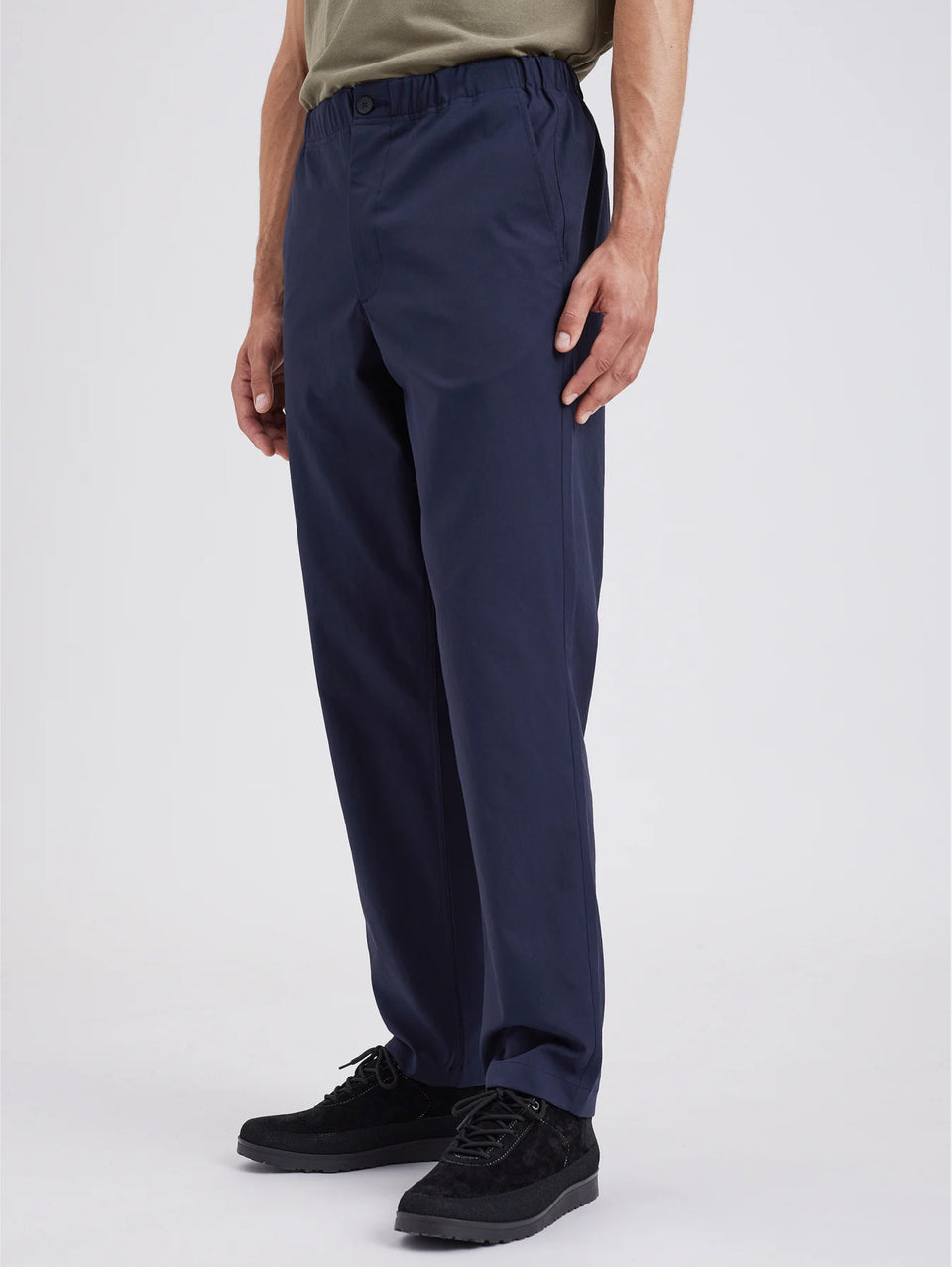 NORSE PROJECTS Pantaloni in Solotex con Elastico in Vita Blu Offerte stagionali