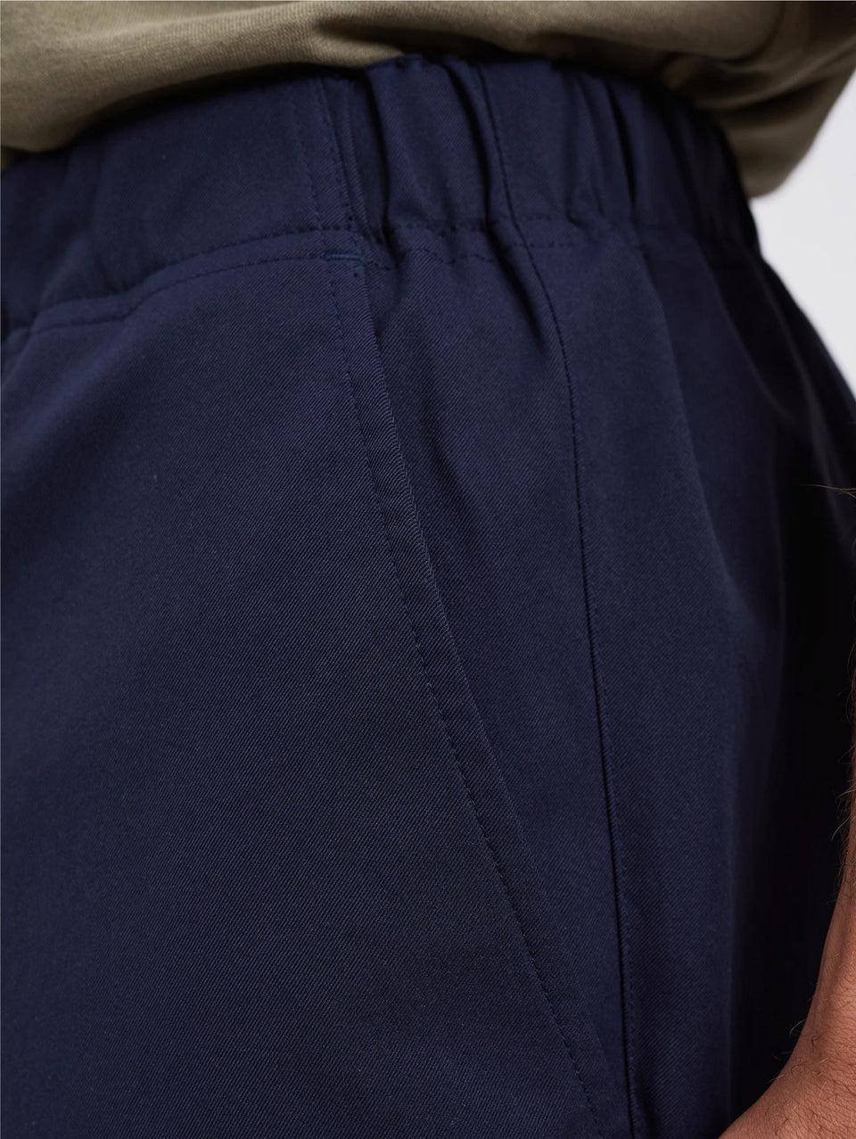 NORSE PROJECTS Pantaloni in Solotex con Elastico in Vita Blu Offerte stagionali