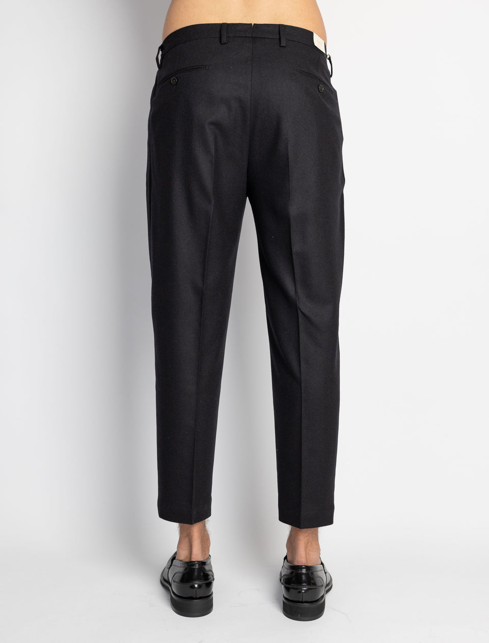 BRIGLIA 1949 Pantaloni in Flanella con Pinces Nero Comprane uno, ottenene uno gratis