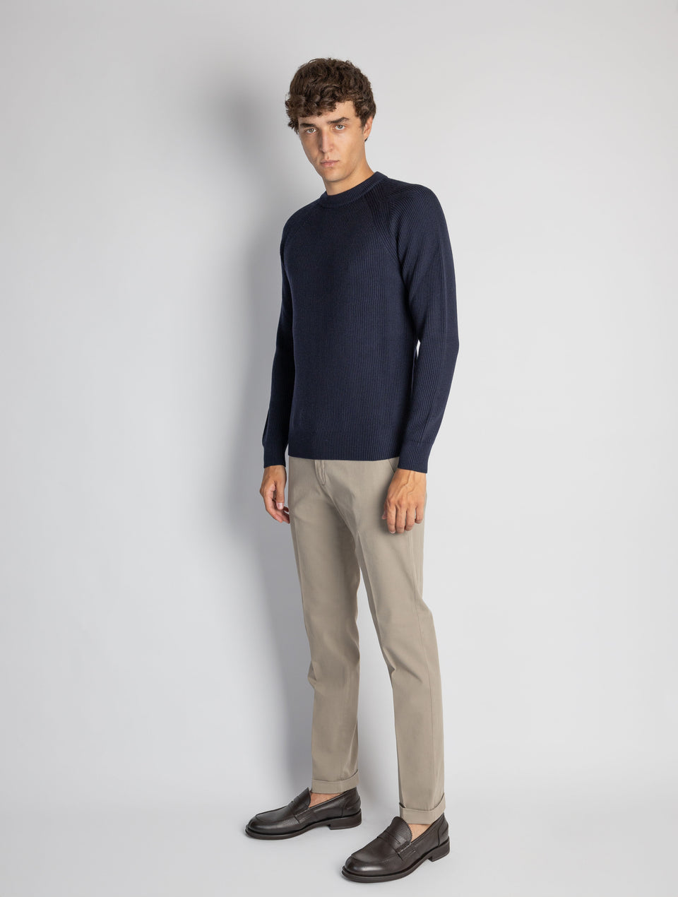 BRIGLIA 1949 Pantaloni Slim Fit in Armatura di Cotone Yuta Offerte speciali
