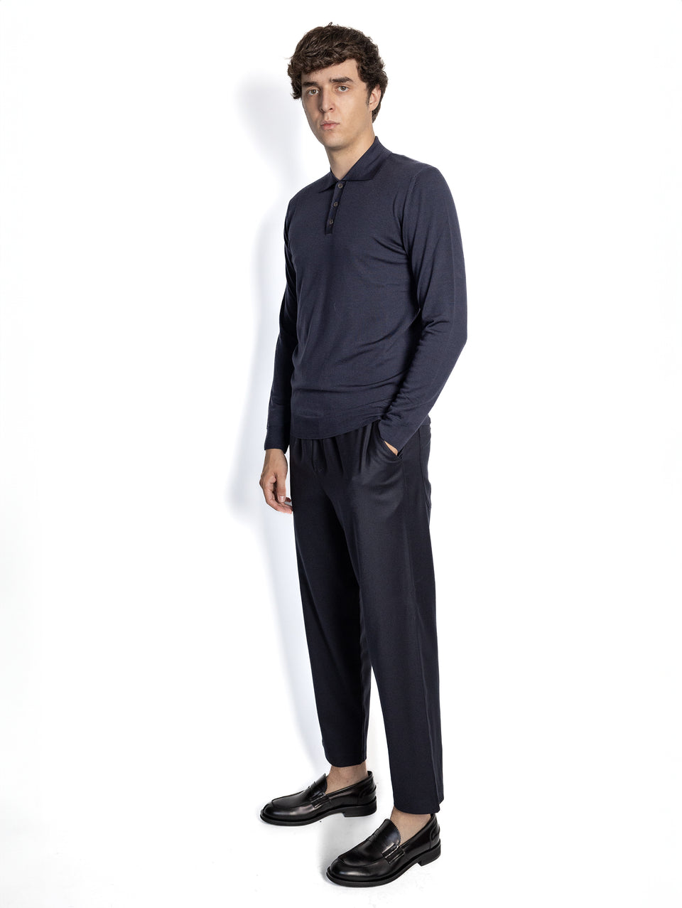 BARENA VENEZIA Polo in Maglia Blu Super Saving Price