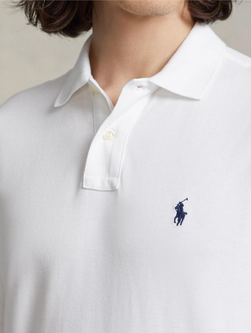 RALPH LAUREN Polo Slim Fit Manica Lunga Bianco Offerta settimanale