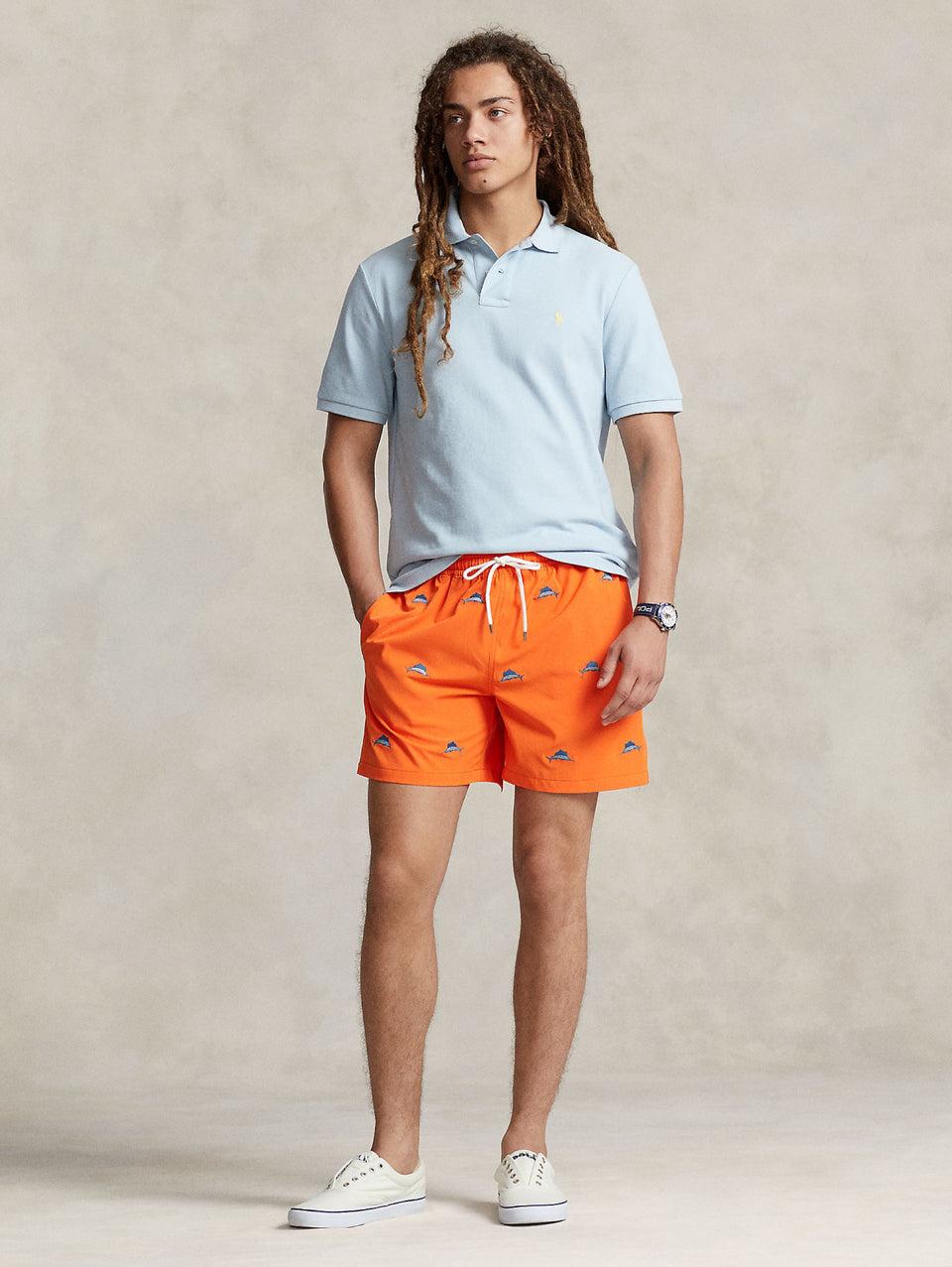 RALPH LAUREN Polo in Mesh Slim Fit Blu Cielo Rilascio limitato