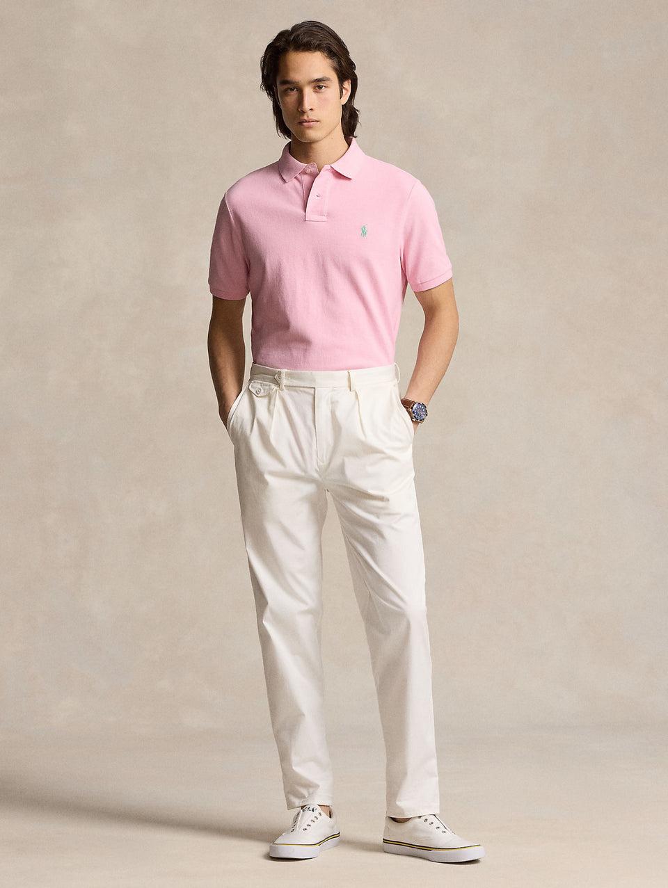 RALPH LAUREN Polo in Mesh Slim Fit Rosa ACQUISTA ORA